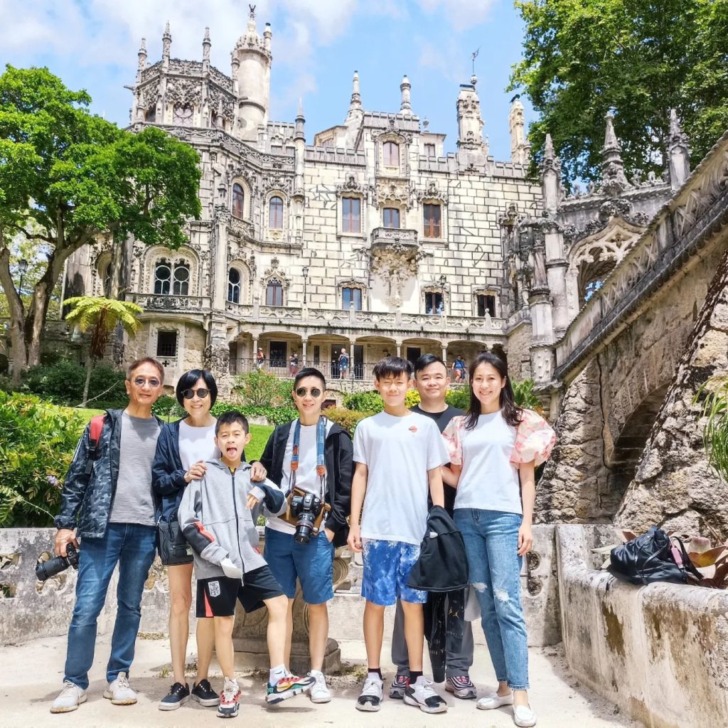 Happy family in Sintra, Portugal